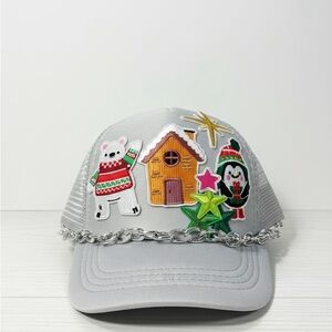 Kids Cute Holiday Trucker Hat (Handmade)